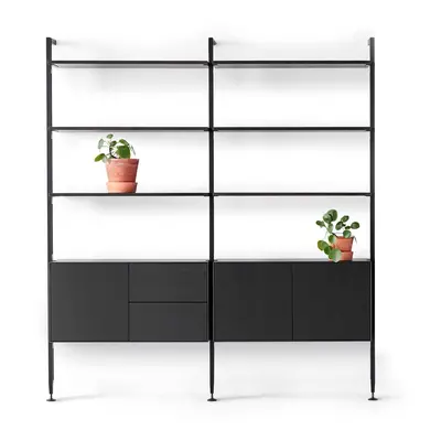Czarny regał w dekorze dębu 98x210 cm Edge by Hammel – Hammel Furniture