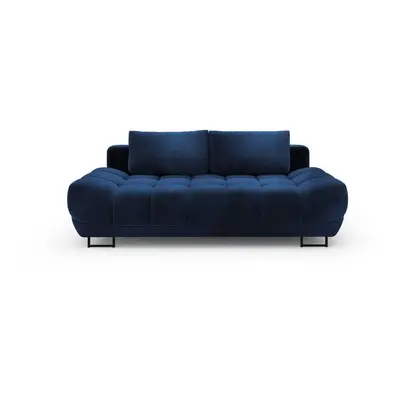 Granatowa 3-osobowa sofa rozkładana z aksamitnym obiciem Windsor & Co Sofas Cirrus