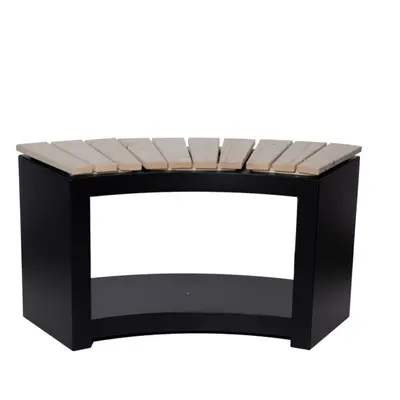 Czarna ławka ogrodowa Curved – Esschert Design