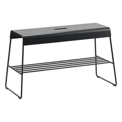 Czarna metalowa szafka na buty z siedziskiem A-Bench – Zone