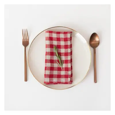 Serwetki lniane zestaw szt. Red Gingham – Linen Tales