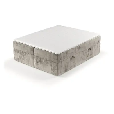 Jasnobrązowe łóżko boxspring ze schowkiem 140x200 cm Yoko – Maison de Rêve