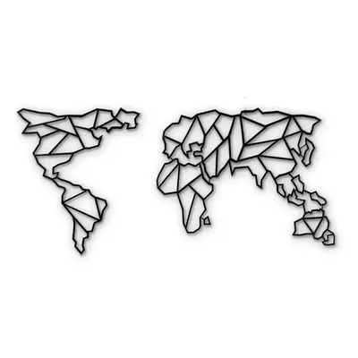 Metalowa dekoracja ścienna Map Of The World Clear, 85x170 cm