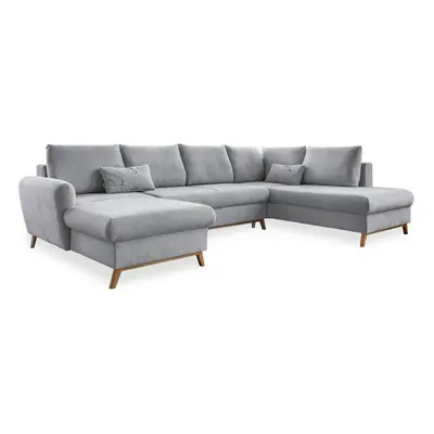 Turkusowa rozkładana sofa w kształcie litery "U" Miuform Scandic Lagom, lewostronna