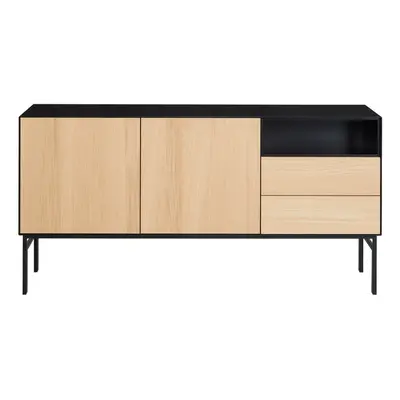 Czarna niska komoda w dekorze dębu 180x89 cm Edge by Hammel – Hammel Furniture