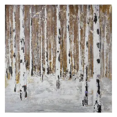 Ręcznie malowany obraz 70x70 cm Birch Wood – Wallity