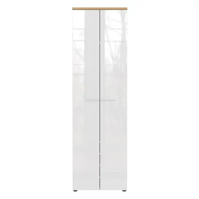 Biała szafa w dekorze dębu 60x198 cm Aledo – Germania