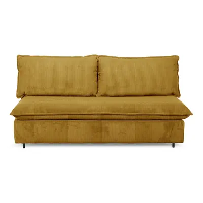 Zielona sztruksowa rozkładana sofa cm Isadora – Bobochic Paris