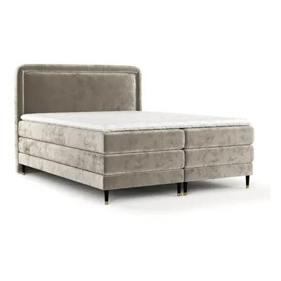 Jasnobrązowe łóżko boxspring 140x200 cm Dove – Maison de Rêve