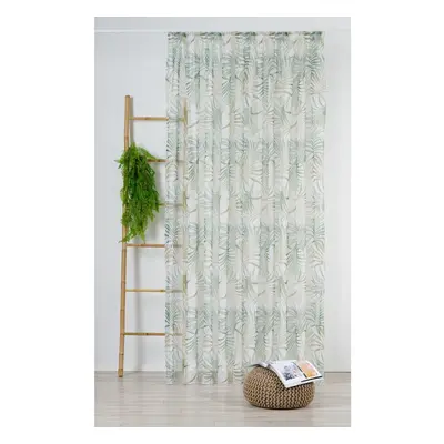 Zielono-beżowa firanka 300x260 cm Palmas – Mendola Fabrics