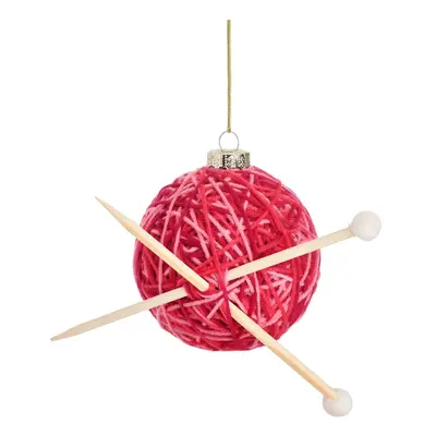 Szklana bombka choinkowa Knitting Ball – Sass & Belle