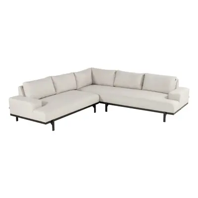 Jasnoszara aluminiowa sofa ogrodowa (lewostronna) Lucas – Hartman