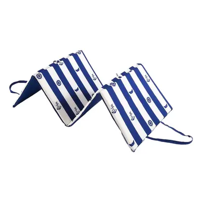 Biało-niebieska ogrodowa poduszka do siedzenia na leżak 49x137 cm Stripes – B.E.S.