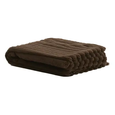 Brązowy koc z mikropluszu 130x170 cm Vajen – Light & Living