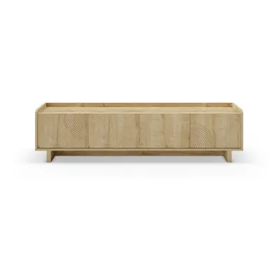 Szafka pod TV w dekorze dębu w naturalnym kolorze 180x45x40 cm Daira – Marckeric