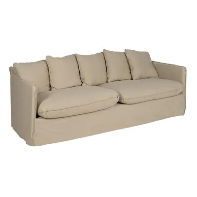 Beżowa lniana sofa cm – Ixia