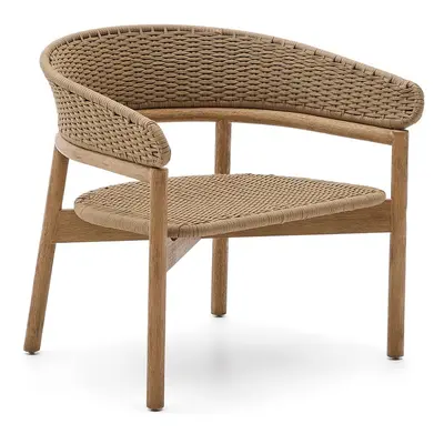 Drewniany fotel ogrodowy w naturalnym kolorze Arinella – Kave Home