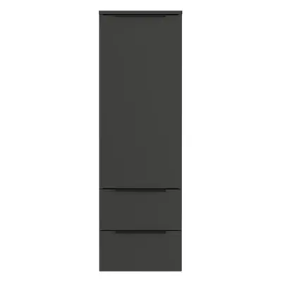 Antracytowa wysoka wisząca szafka łazienkowa 36x111 cm Crandon – Germania