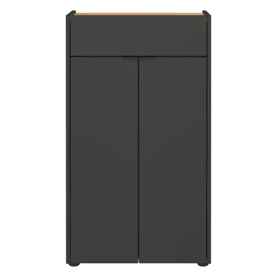 Antracytowa wysoka szafka łazienkowa 60x98 cm Forano – Germania