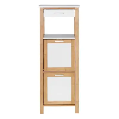 Bambusowa szafka łazienkowa z półkami i schowkiem Wenko Finja