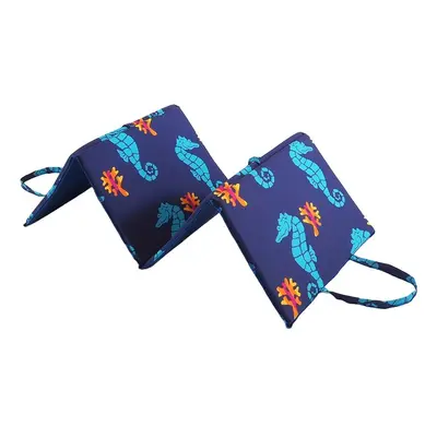 Niebieska ogrodowa poduszka do siedzenia na leżak 49x137 cm Seahorse – B.E.S.