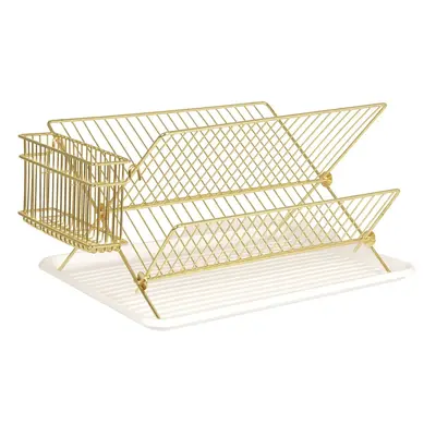 Ociekacz do naczyń w kolorze złota Present Time Rack