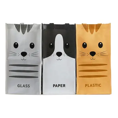 Plastikowe torby do segregacji zestaw 3 szt. 3x20 l Meow – Balvi