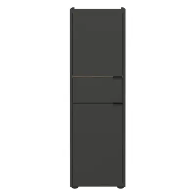 Antracytowa wysoka szafka łazienkowa 34x111 cm Forano – Germania