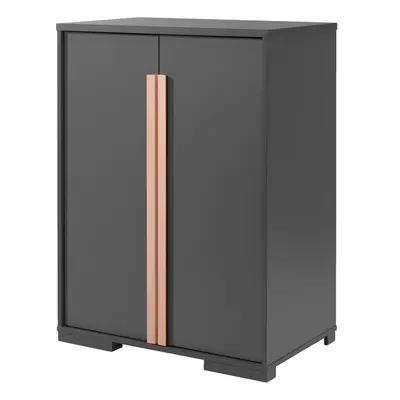 Ciemnoszara szafka dziecięca pod podwyższone łóżko Vipack London