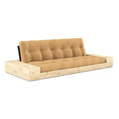Jasnobrązowa sztruksowa rozkładana sofa 244 cm Base – Karup Design