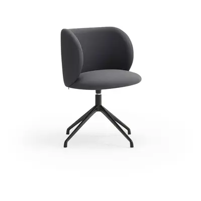 Ciemnoszary tapicerowany fotel jadalniany Mogi – Teulat