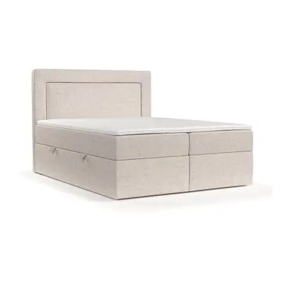 Beżowe łóżko boxspring ze schowkiem 140x200 cm Imagine – Maison de Rêve
