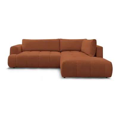 Ceglasty rozkładany/ze schowkiem narożnik (prawostronny/w kształcie litery L) Fuji – Bobochic Paris