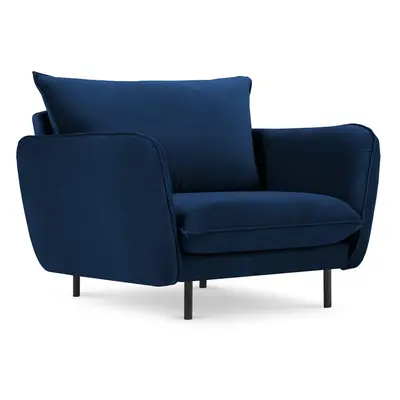 Niebieski aksamitny fotel Vienna – Cosmopolitan Design