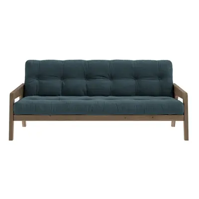 Niebieska sztruksowa rozkładana sofa 204 cm Grab – Karup Design