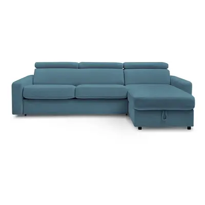 Niebieski rozkładany narożnik (strona zmienna) Monaco – Bobochic Paris