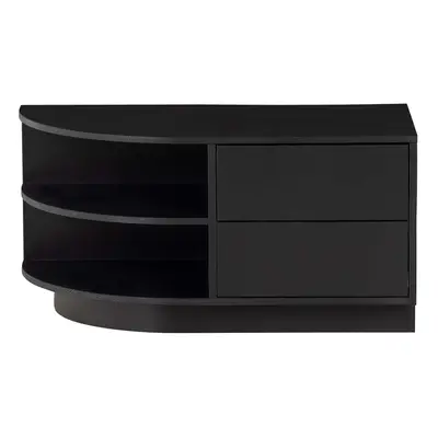 Czarna modułowa szafka pod TV z litego drewna sosnowego 78x40 cm Finca – WOOOD