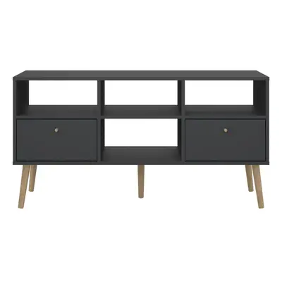 Antracytowa szafka pod TV 117x61 cm Bodo – Tvilum