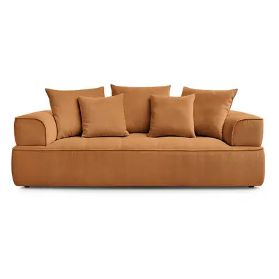 Musztardowa sofa z tkaniny szenilowej 237 cm Whesley – Bobochic Paris