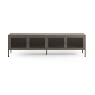 Szara metalowa szafka pod TV 160x50x35 cm Fayna – Marckeric