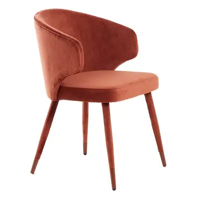 Jasnoczerwone tapicerowane fotele jadalniane zestaw 2 szt. Kosaka – Light & Living