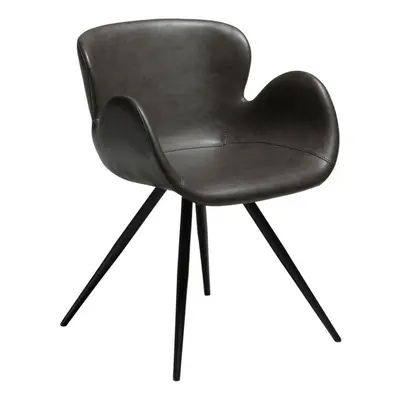 Szary tapicerowany fotel jadalniany z podłokietnikami Gaia – DAN-FORM Denmark