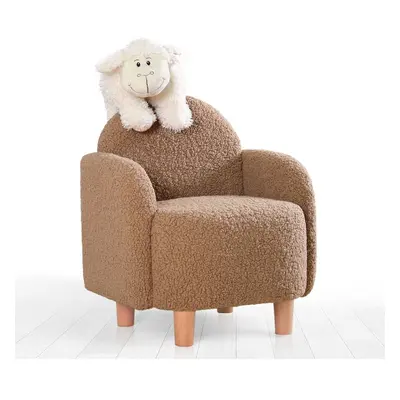 Brązowy fotel dziecięcy z materiału bouclé Moylo – Artie