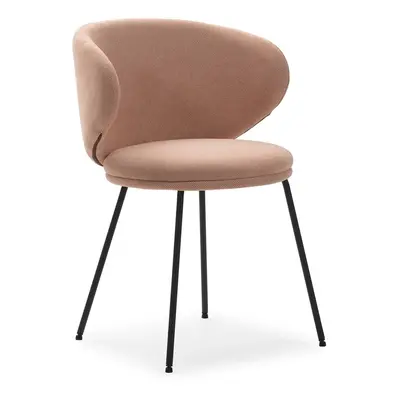 Jasnoróżowe tapicerowane fotele jadalniane zestaw 2 szt. Rush – Marckeric