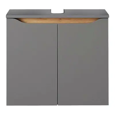 Szara szafka pod umywalkę bez baterii 60x53 cm Set 357 – Pelipal