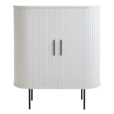 Biała szafka z drzwiami przesuwnymi 100x118x40 cm Nola – Unique Furniture