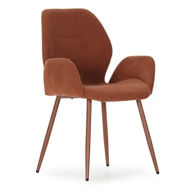 Tapicerowane fotele jadalniane zestaw 2 szt. w kolorze terakoty Ansu – Marckeric