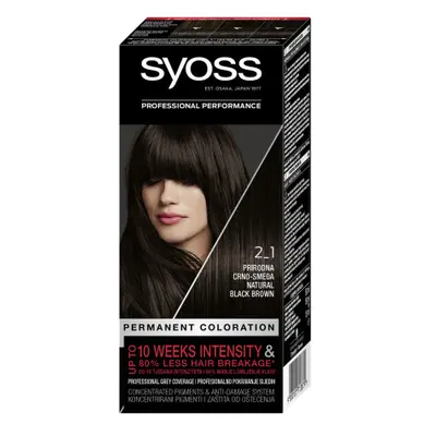 Syoss farba do włosów - Permanent Coloration - 2_1 Black Brown