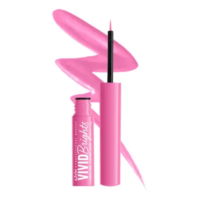 NYX Professional Makeup Vivid Brights Colored Liquid Eyeliner - Don't Pink Twice (VBLL08)