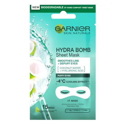 Garnier maseczka pod oczy - Skin Naturals Eye Tissue Mask To Reduce Fine Lines Around The Eyes